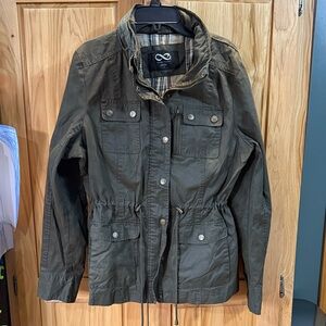 Dark Olive Utility Jacket for Women